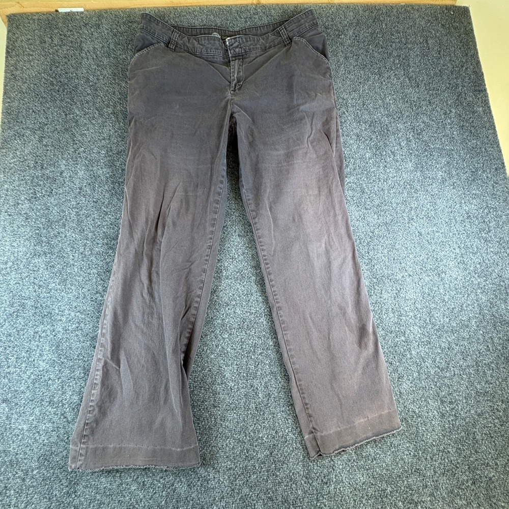 Dickies Pants Womens 33x28.5 Gray Cotton Relaxed Fit Raw Hem Casual Straight Leg